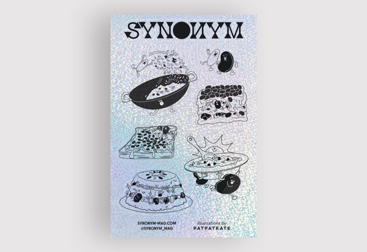 Holographic Rice & Beans Sticker Sheet
