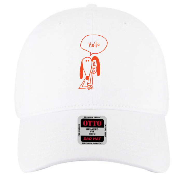 "Hi" dog hat by Pat Pat Kate