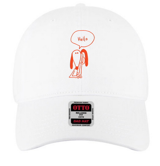 "Hi" dog hat by Pat Pat Kate